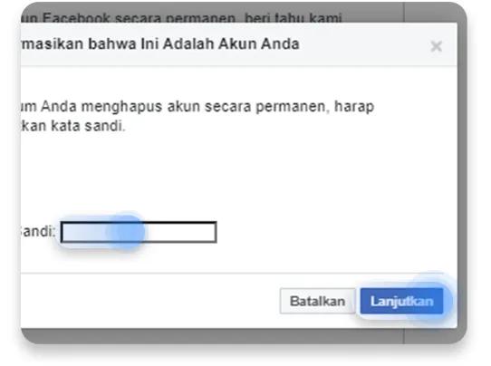 cara menghapus akun facebook secara permanen: langkah 7