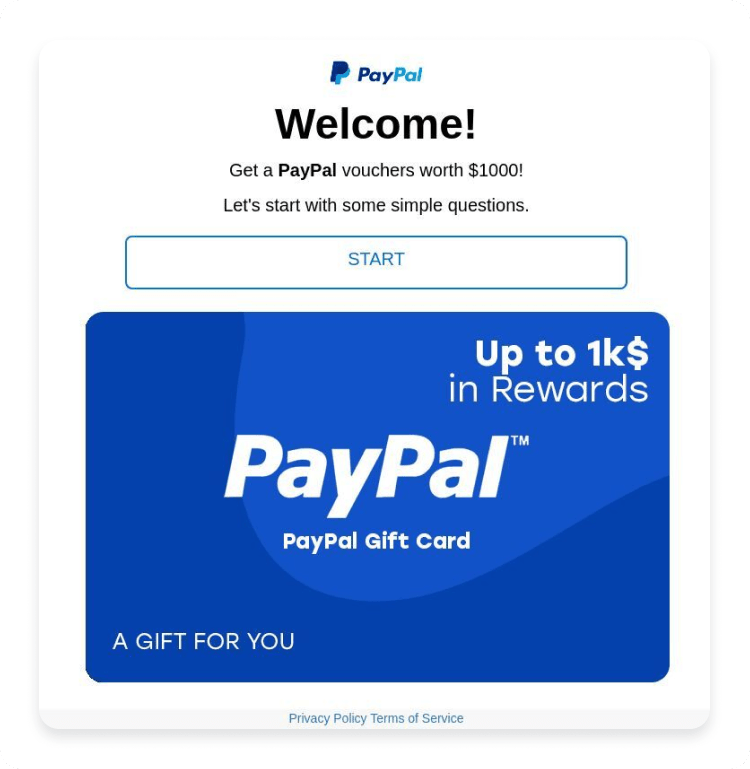 Пример поддельного веб-сайта PayPal