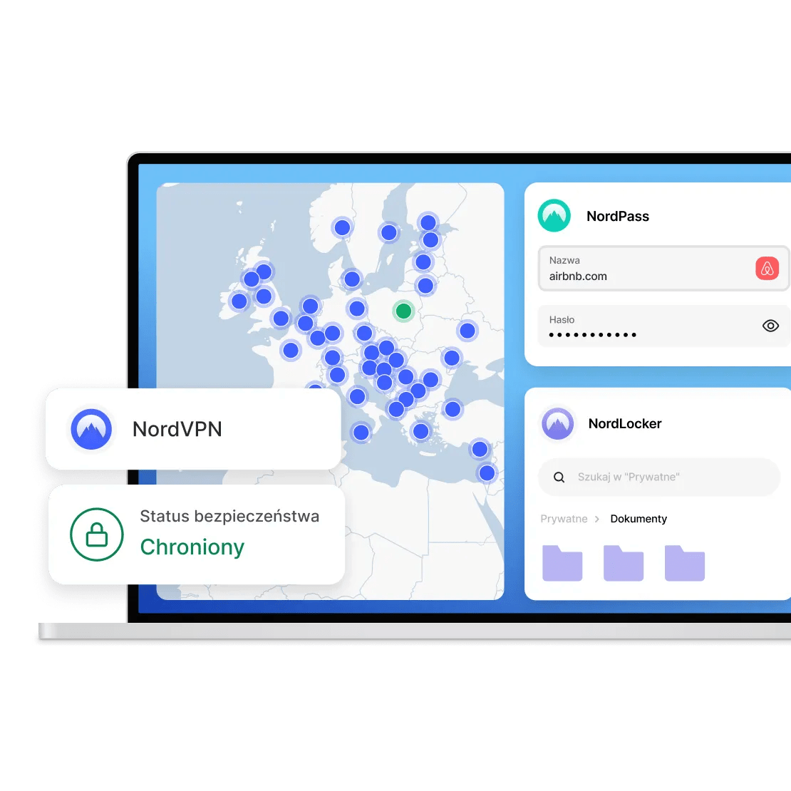 Ochrona urządzenia cyfrowego za pomocą produktów Nord Security: NordVPN, NordPass i NordLocker