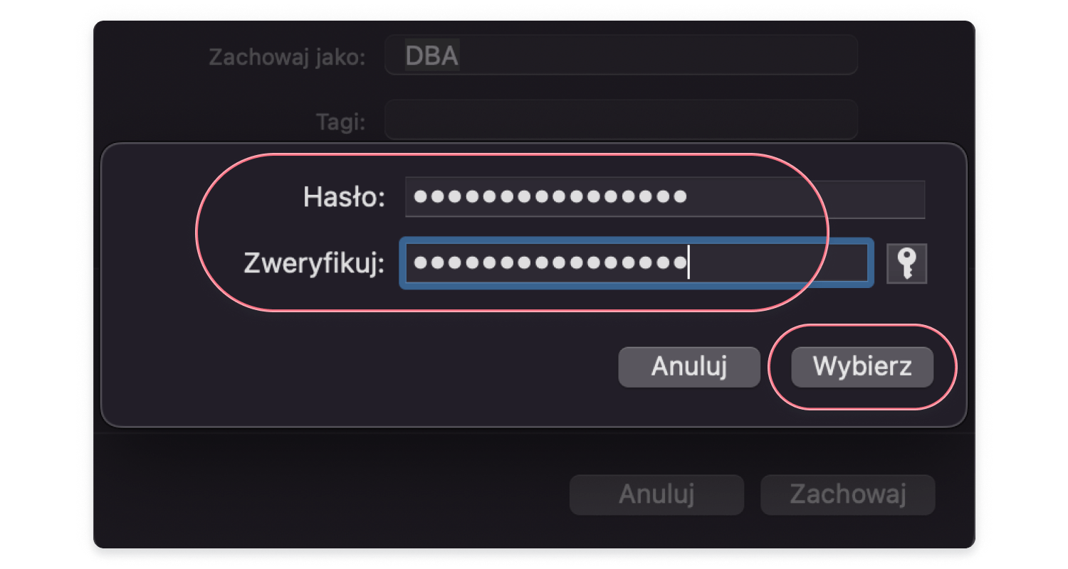 jak zabezpieczyć folder hasłem w systemie macOS: krok 5