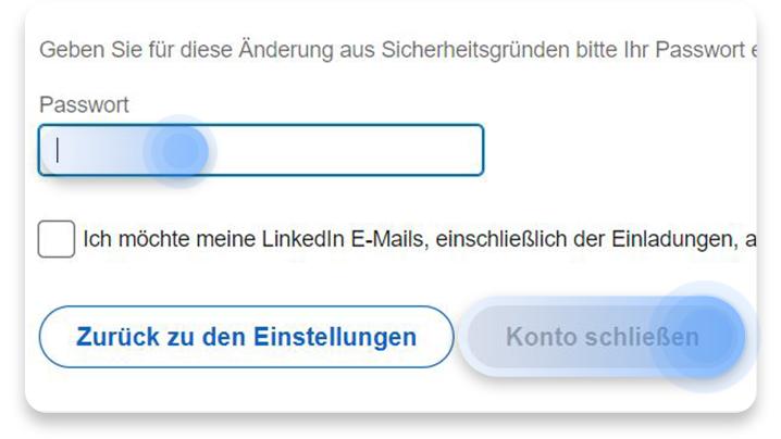linkedIn account löschen: schritt 4
