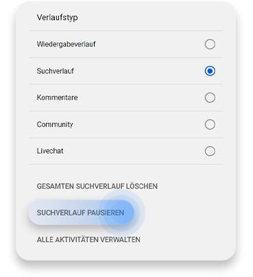 Vom Browser aus den YouTube-Suchverlauf löschen: Schritt 4