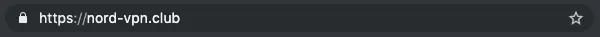 The fake NordVPN URL