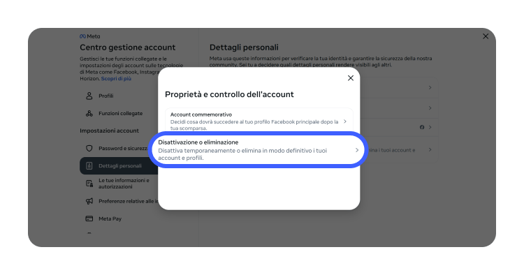 Screenshot Eliminare account Instagram pc #7