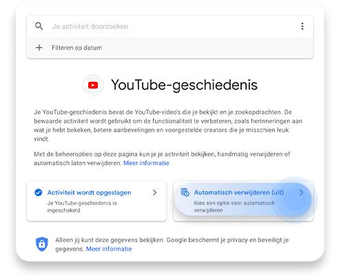 Automatisch YouTube data verwijderen stap 4