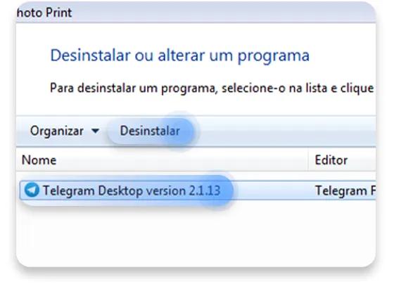 como desinstalar um aplicativo: passo nº3