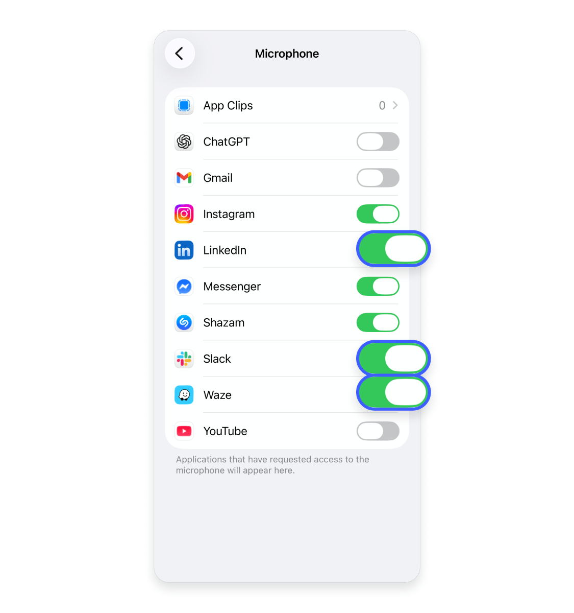 How to secure your iPhone by managing app permissions: Step 3.