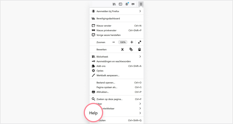 Adware verwijderen op Mozilla stap 1