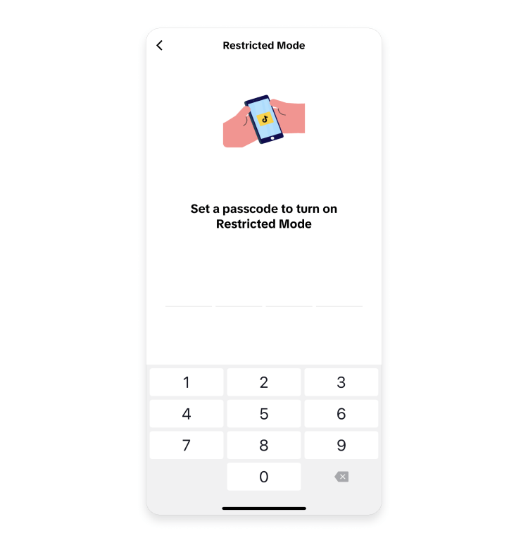 step 7 to turn on Restricted mode on TikTok