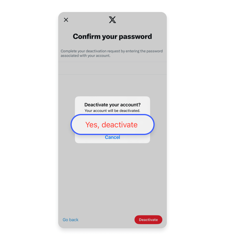 How to delete Twitter on iOS: step 6