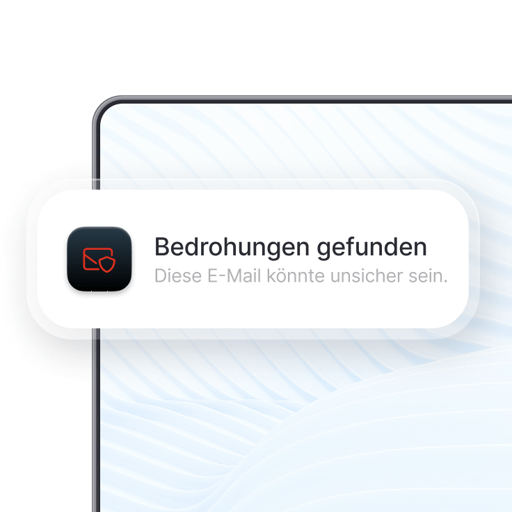 Eine Warnung vor unsicheren E-Mails, die von der E-Mail-Schutzfunktion von NordVPN angezeigt wird.