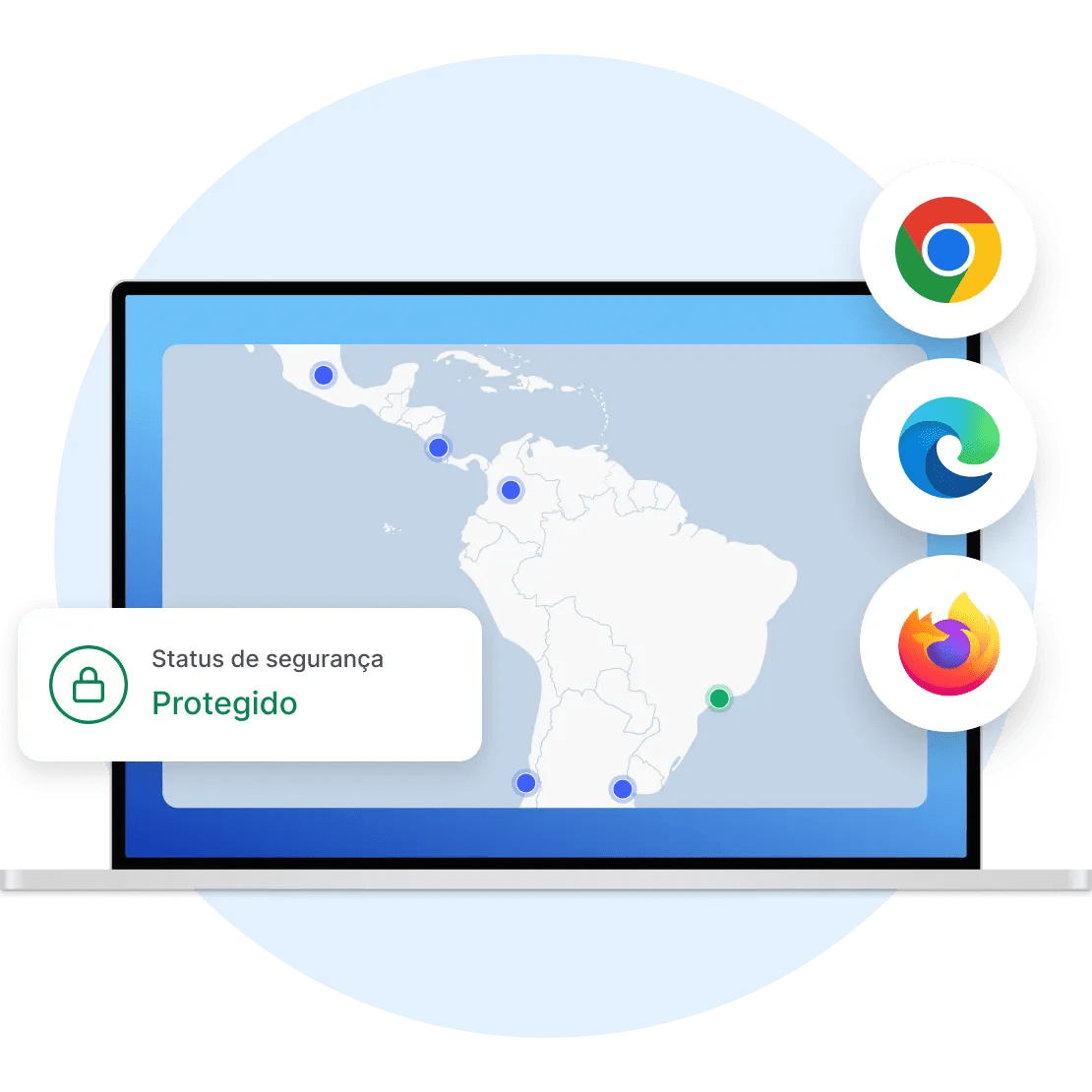 A NordVPN oferece extensões proxy para Chrome, Edge e Firefox