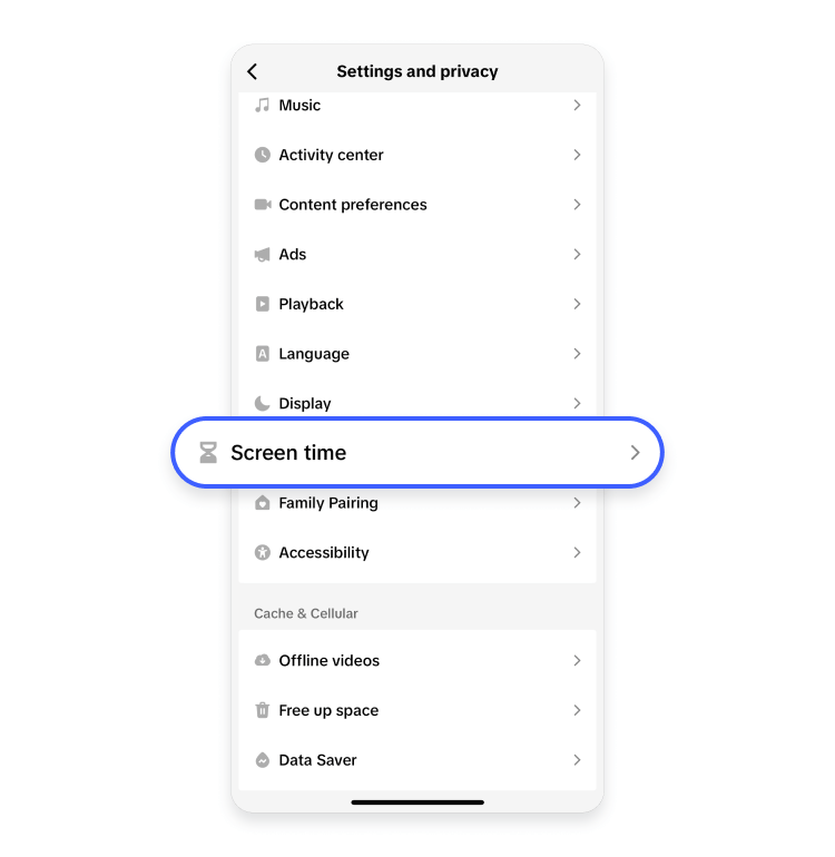 step 4 to set up screen time management on TikTok