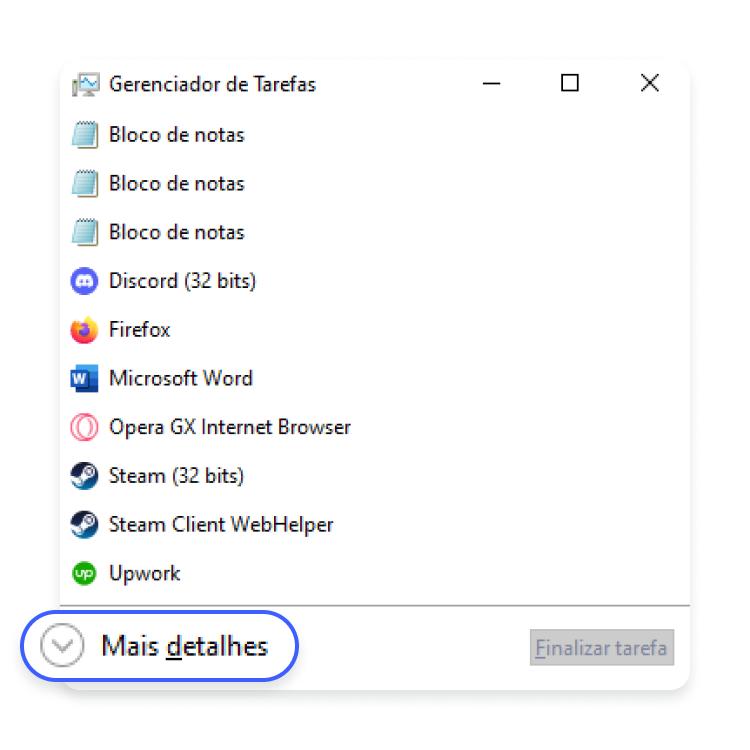 encerrar o svchost.exe: passo nº2