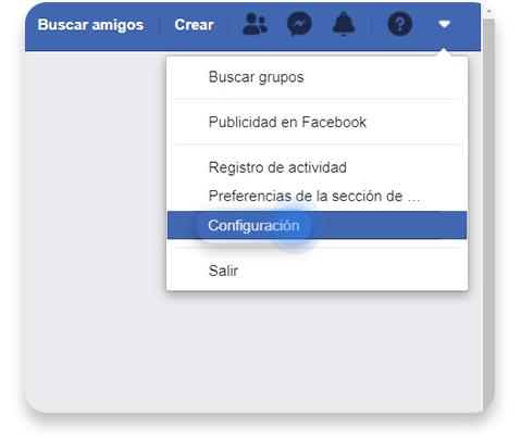 cómo desactivar temporalmente una cuenta de Facebook: paso 1