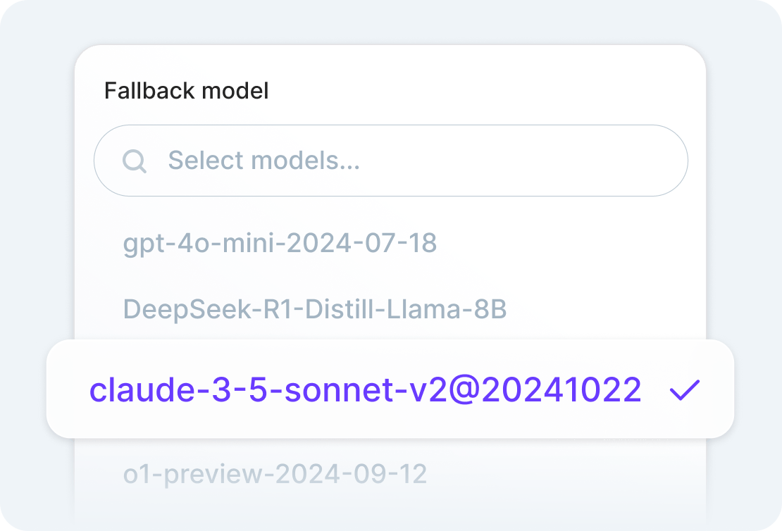 llm fallback models selection