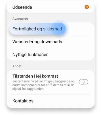 slet cookies android samsung