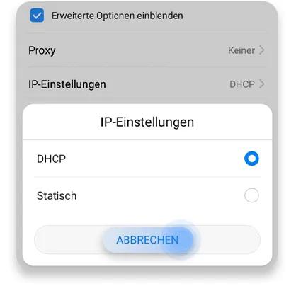 Gerät eine statische IP-Adresse zuweisen 3