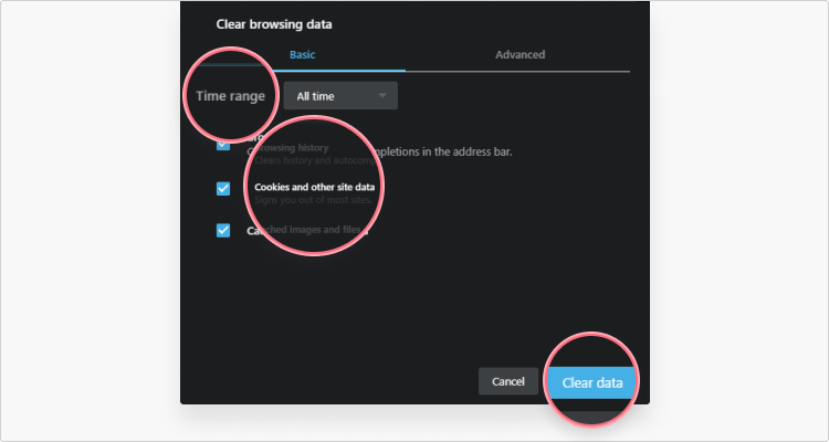 Delete cookies in Opera