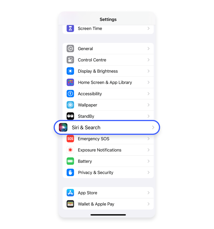 How to hide apps on iPhone so they don&#39;t show up in the search: step 1