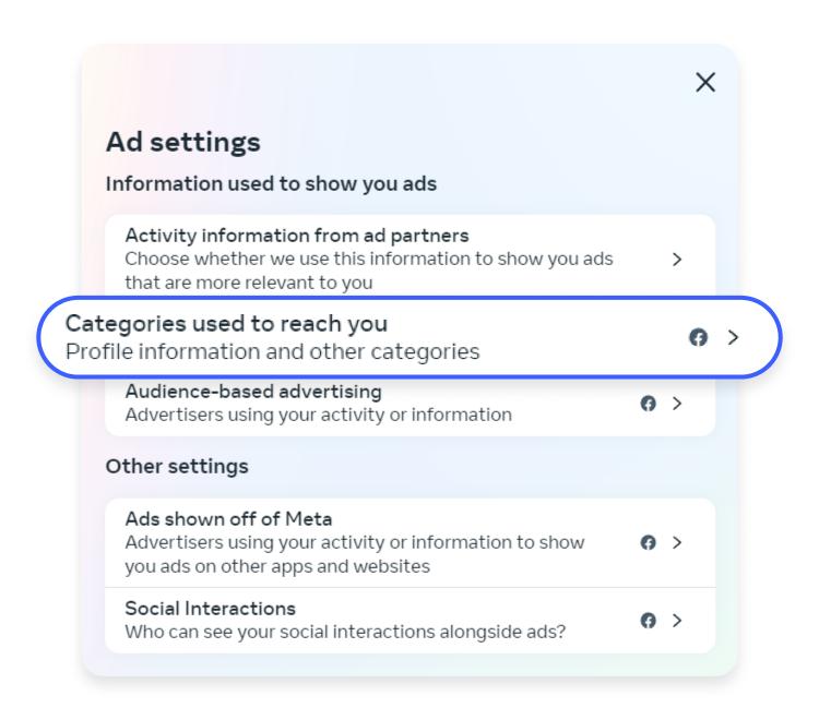 review ad preferences: step 5