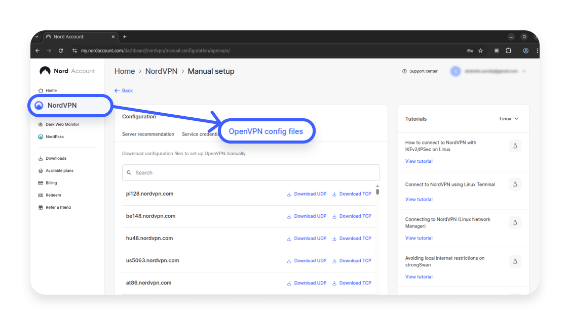 How to set up a VPN on Ubuntu using the GUI: Step 4
