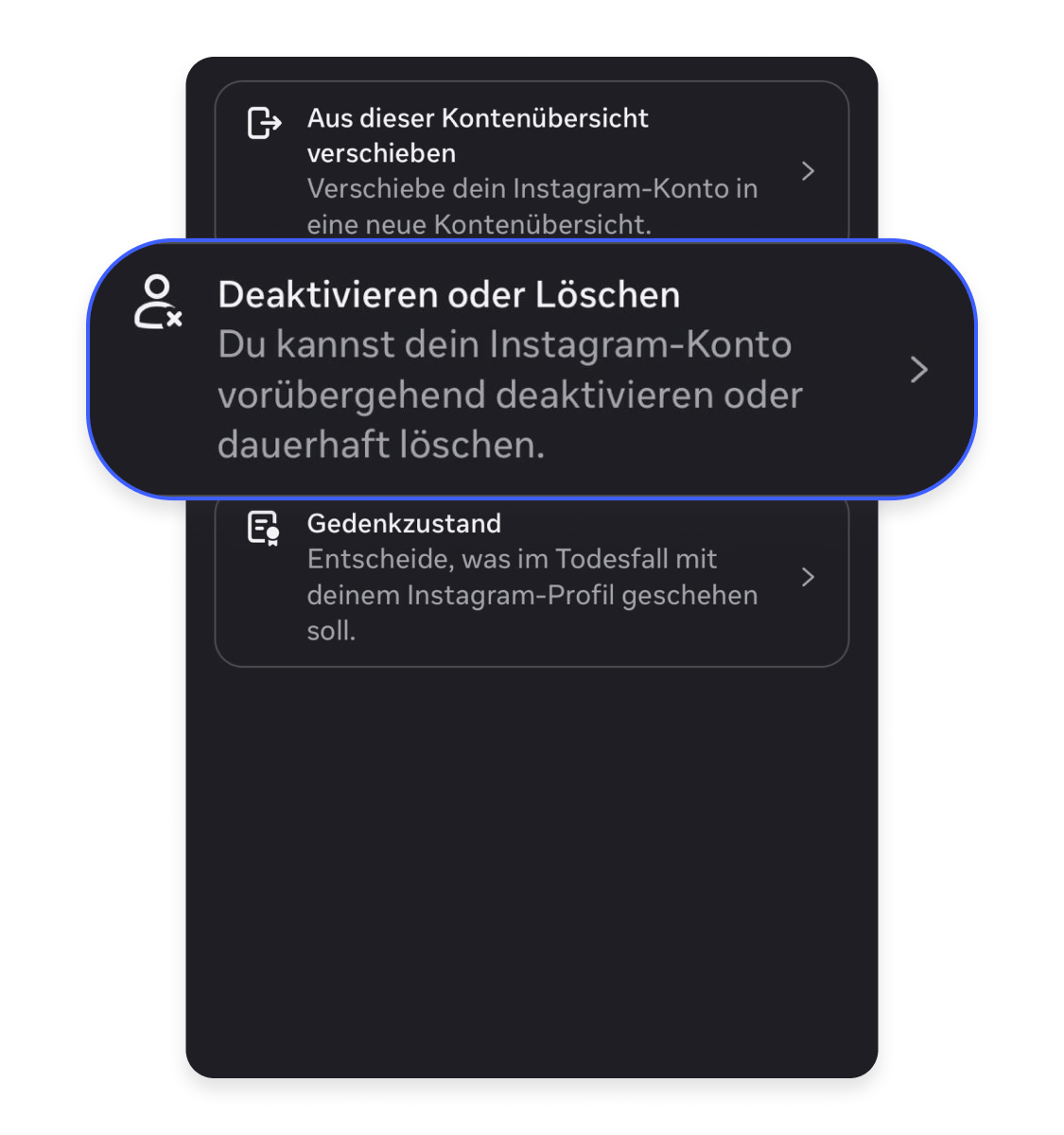 Instagram-Account löschen 7