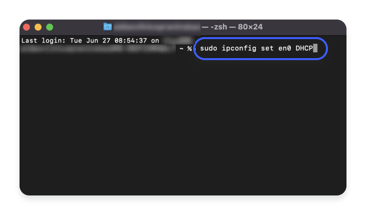 mac command dhcp