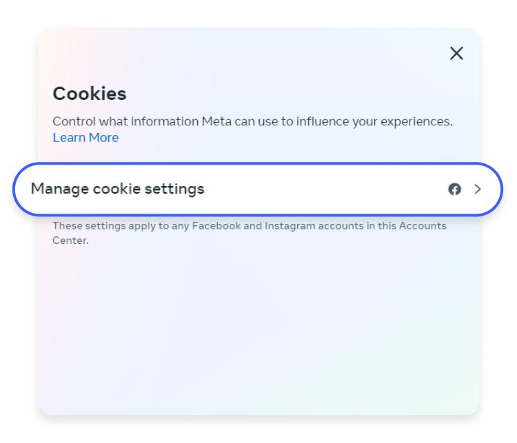 manage cookies: step 3
