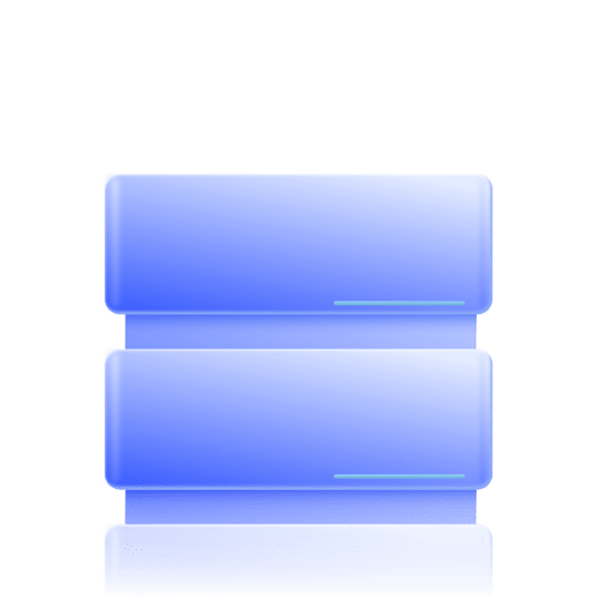 Three obfuscated servers stacked on top of each other.
