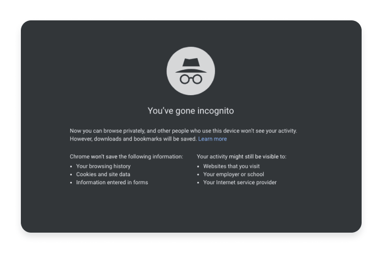 Going incognito on MacOS