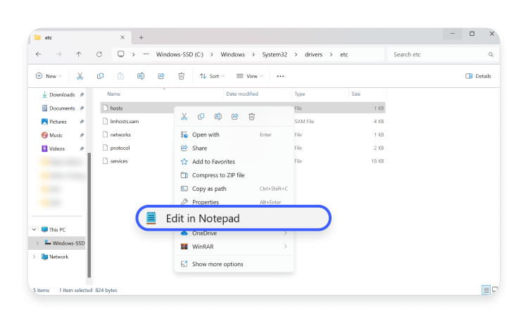 How to block a website on Windows: Step 2