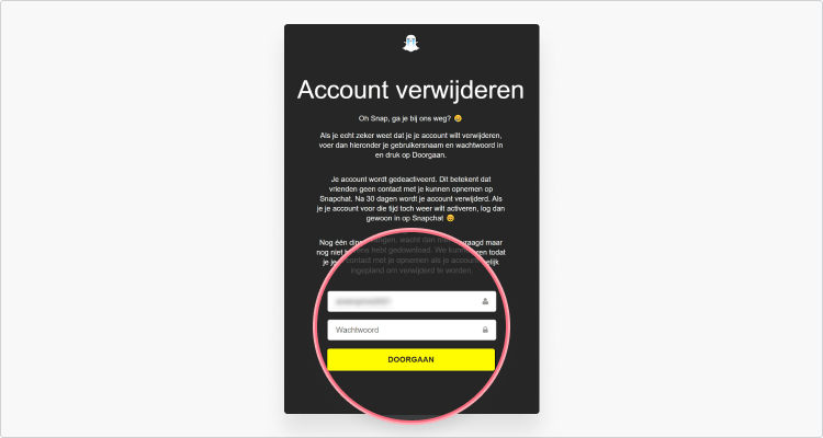 Snapchat verwijderen op je computer 2