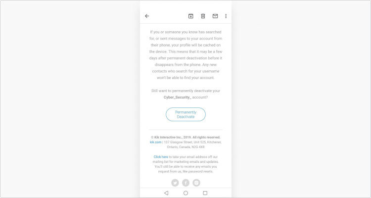 How to delete your Kik account illustration