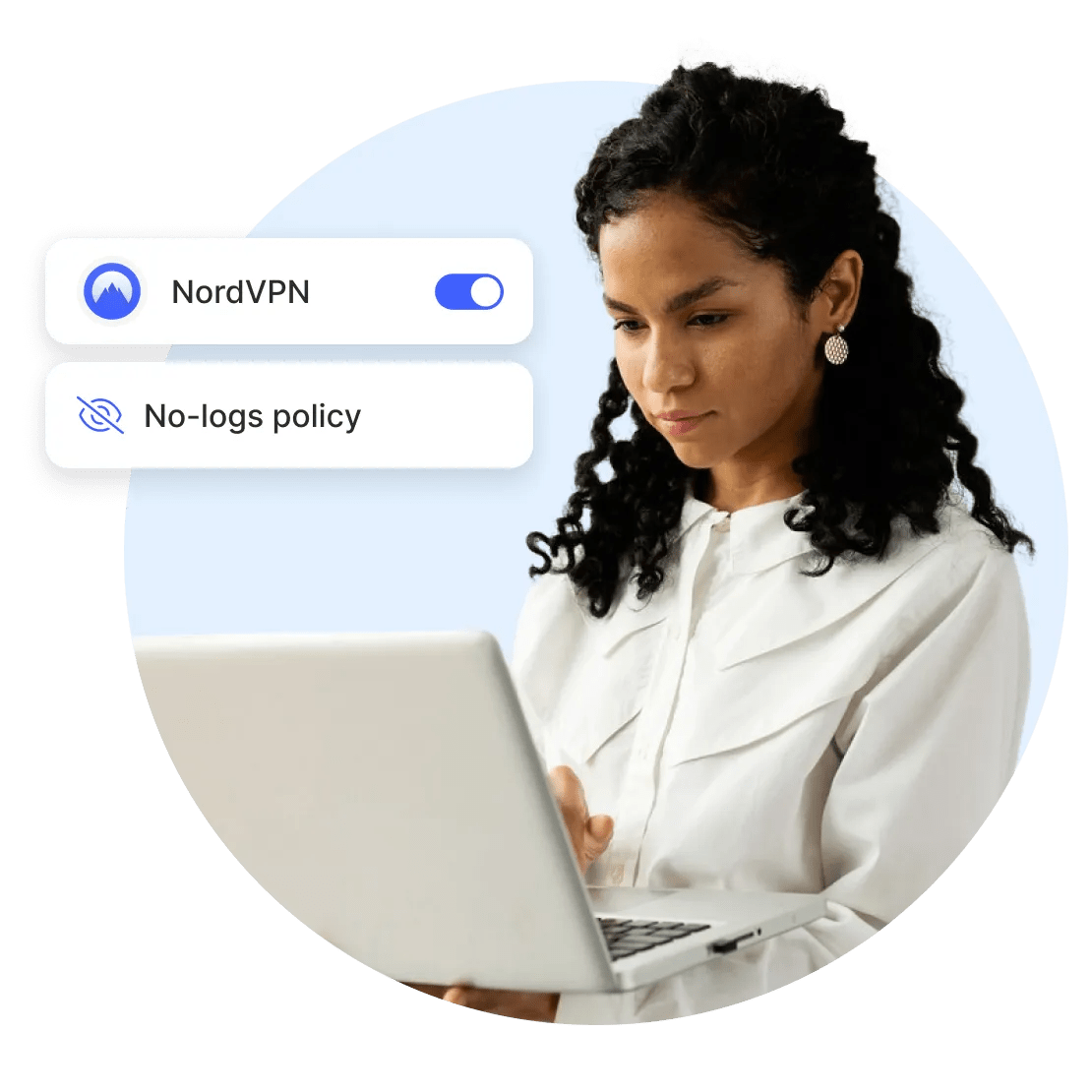 Browsing the internet privately with NordVPN&#39;s no-logs policy.