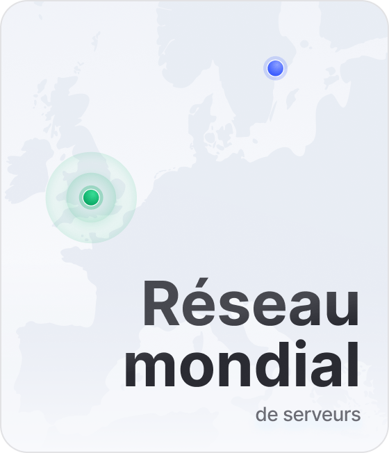 Un extrait de carte indiquant que NordVPN dispose de serveurs VPN couvrant plus de 178 emplacements.