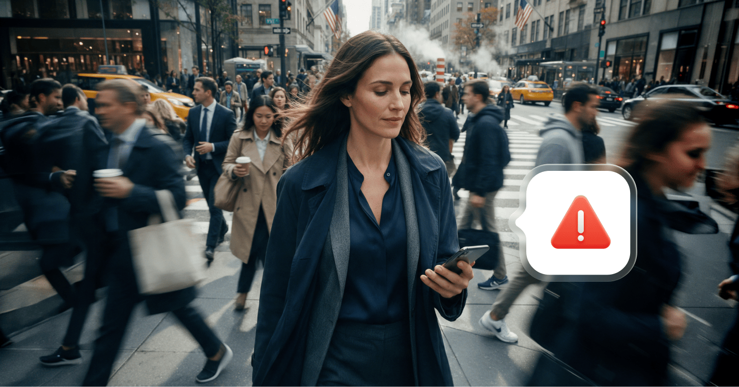 A woman spotting an online scam.
