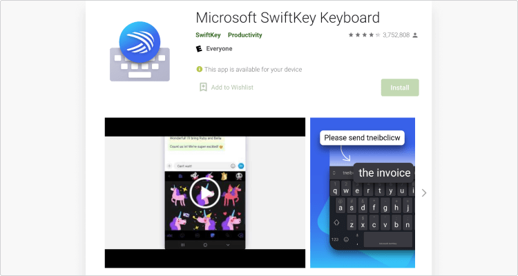 SwiftKey keyboard