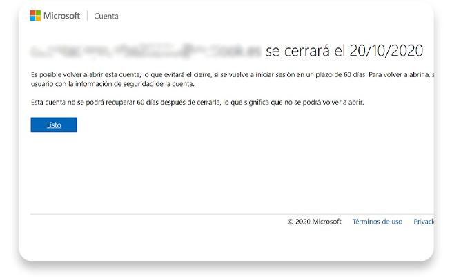 eliminar una cuenta de Outlook (Windows): paso 5