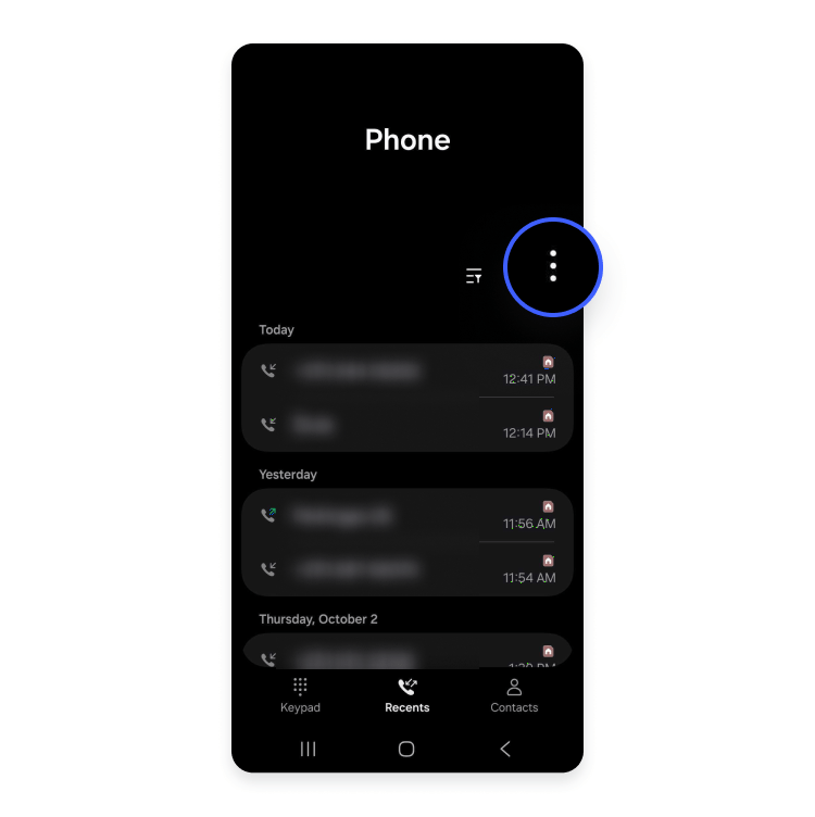 How to block restricted calls on an Android, step 1