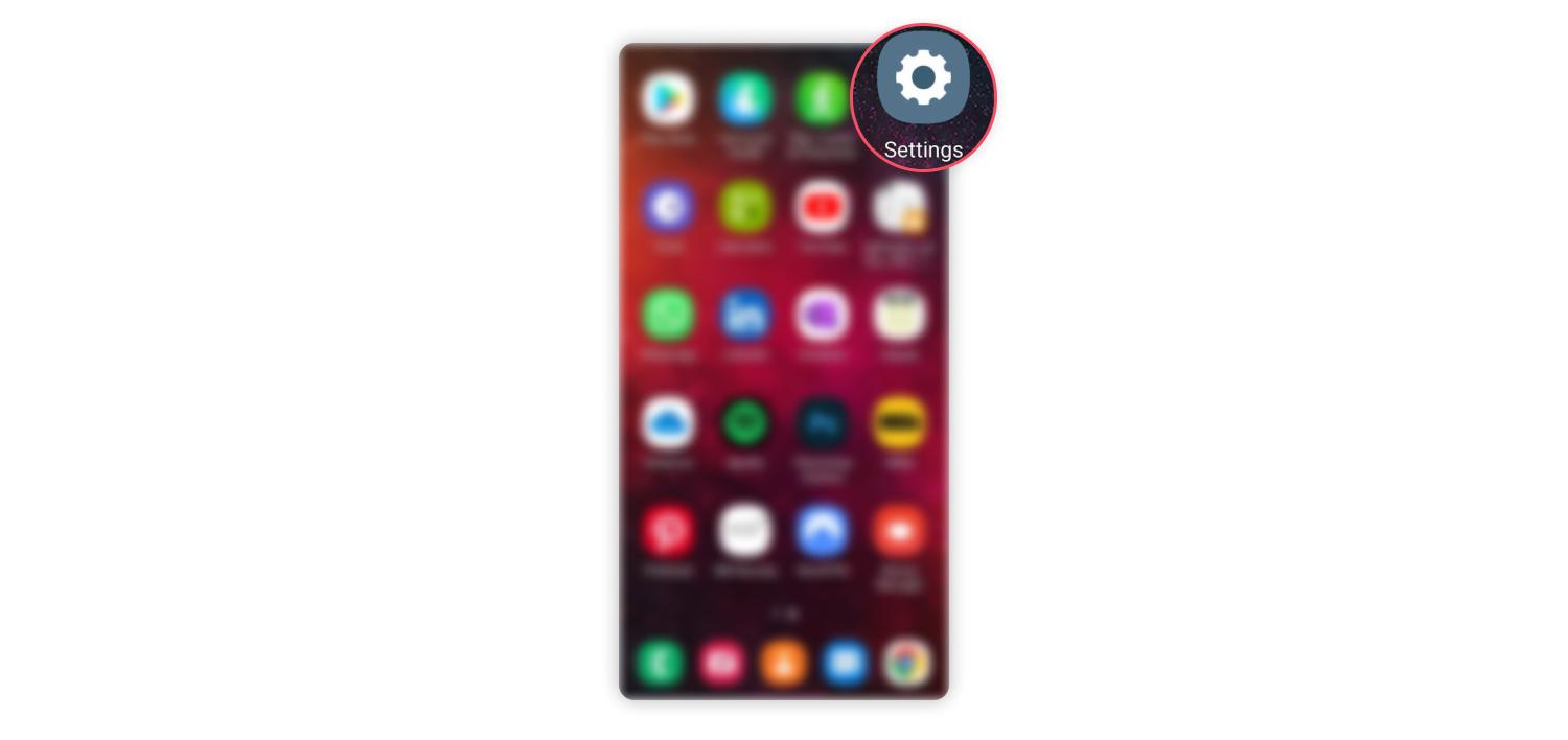 settings icon on android screen