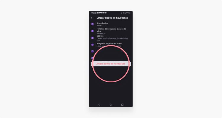 limpar cookies no Firefox do iOS: passo nº4