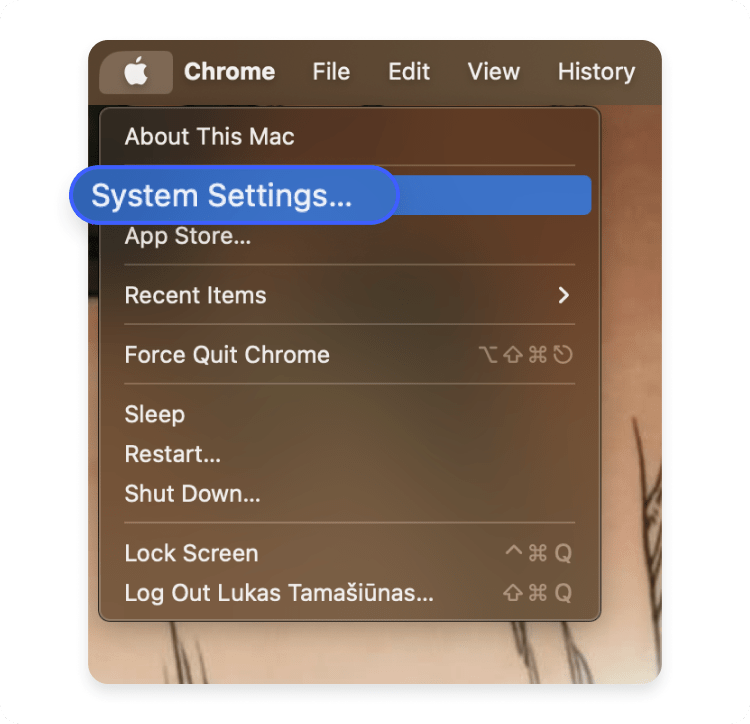 How to find my local IP address on MacOS: step 2