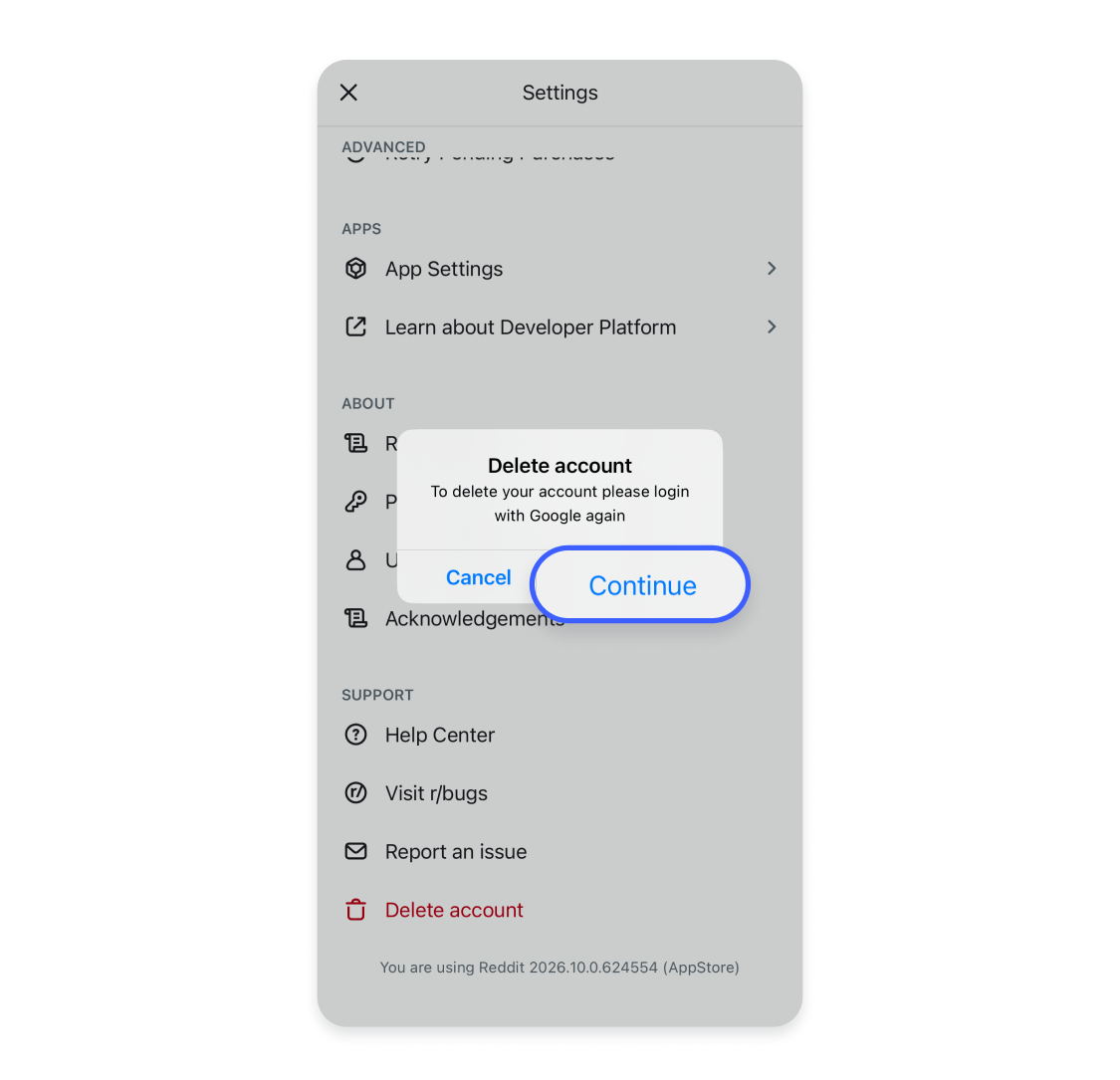 How to delete your Reddit account through the app on an iPhone 3
