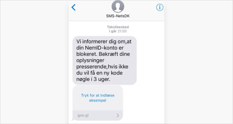 smishing: falsk sms 1