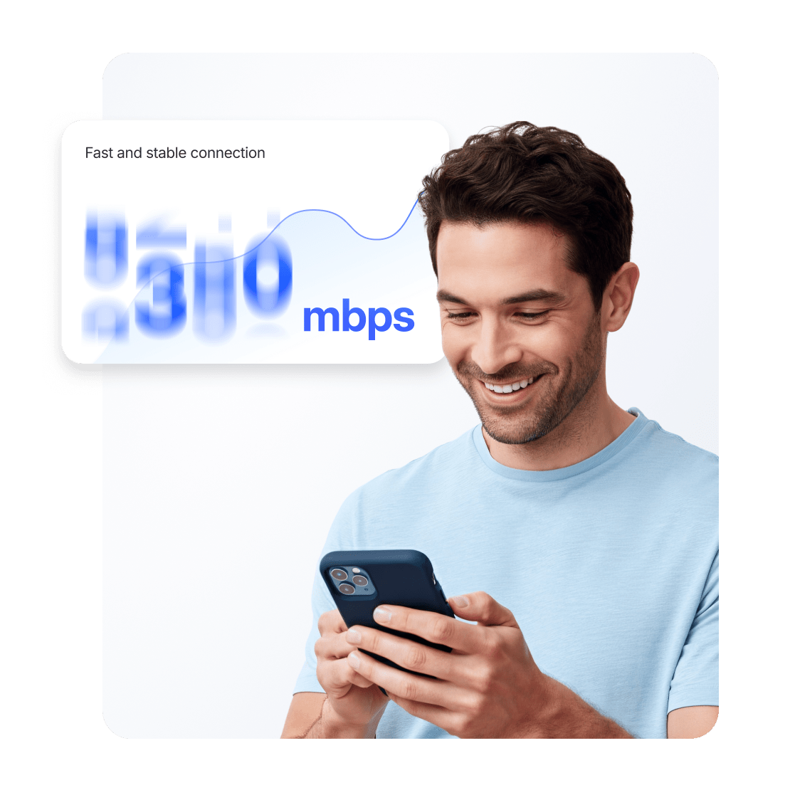 person phone fast connection speed md