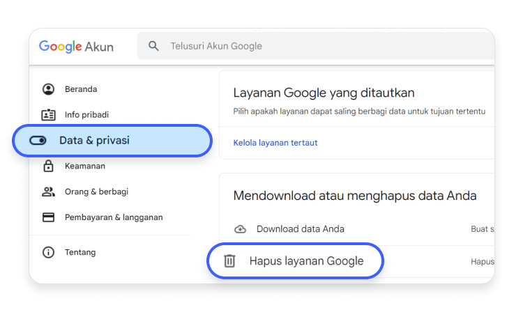Cara menghapus akun Gmail di komputer 1