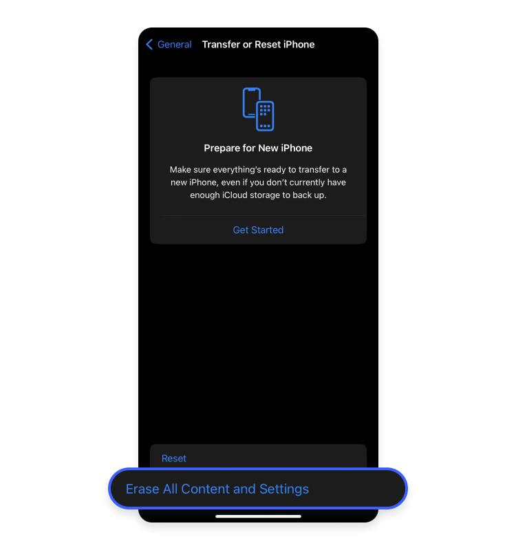 Erase all iCloud content