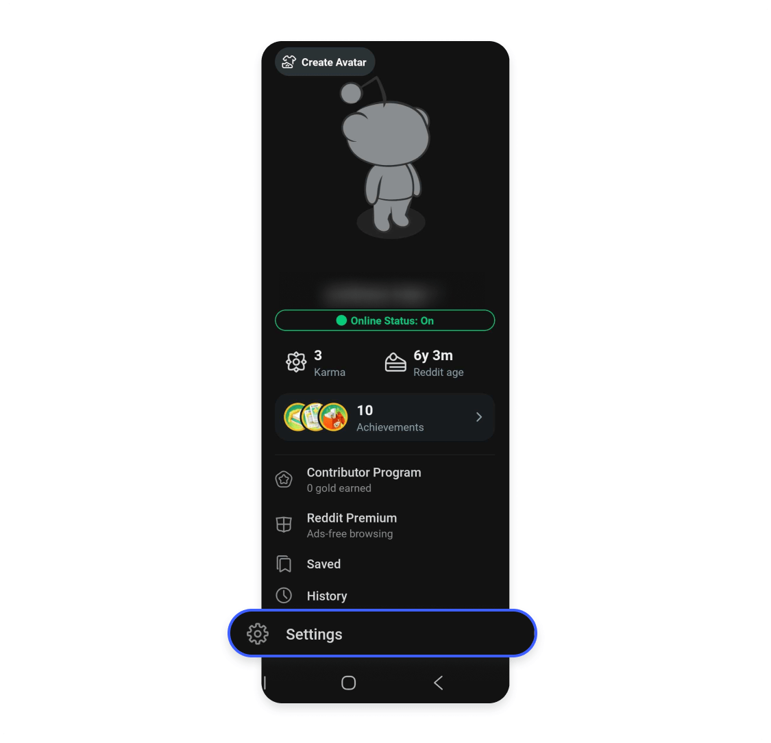 How to delete your Reddit account through the app on an Android 2