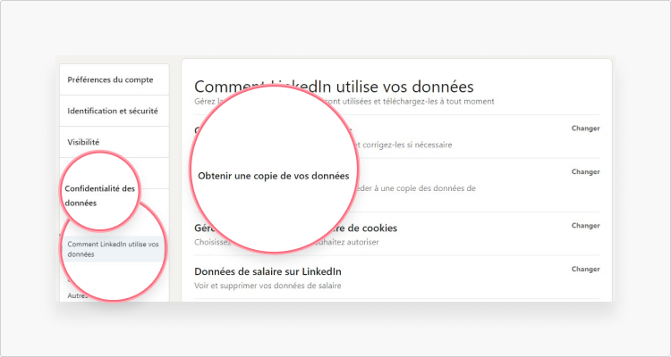 Exporter des contacts LinkedIn étape 2